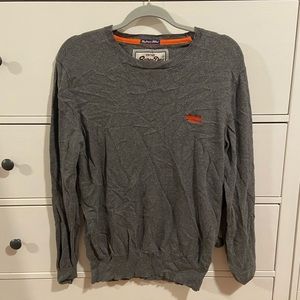 Superdry Gray Vintage Cashmere Blend Sweater